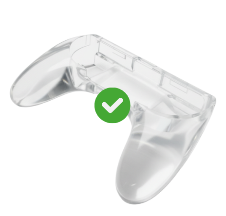 Middelmatig transparant met oplossing